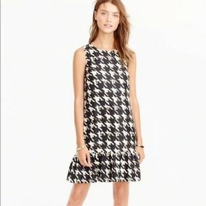 J. Crew Factory houndstooth flounce dress sz4